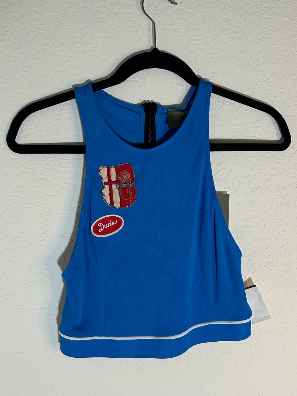 Mr & Mrs Italy Blue Patches Tank Top NWT